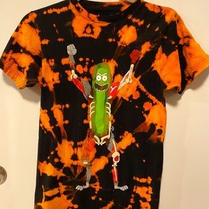 Rick&Morty Pickle Rick custom reverse dye t-shirt